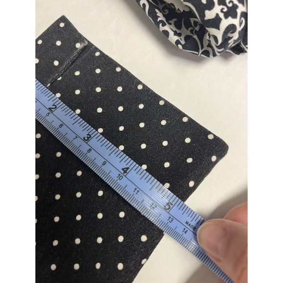 Banana Republic Women Mid-Rise Slim Ankle Pants 2 Black w/Polka Dots Preppy Cute - Picture 8 of 10